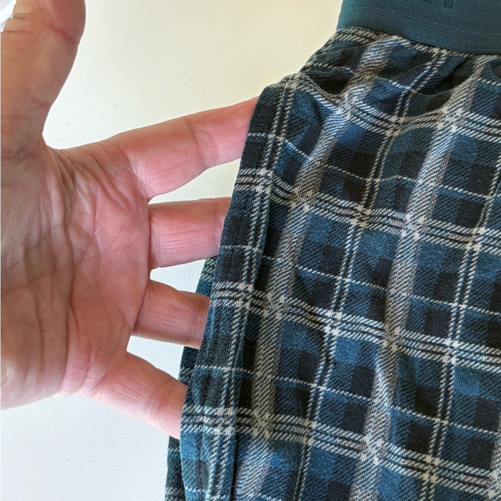 Tommy John Second Skin Men's Sleep Pant Teal Grey Plaid Micro Modal Soft Size M - Picture 5 of 8